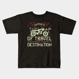 Happiness Is Away Of Travel Kids T-Shirt
